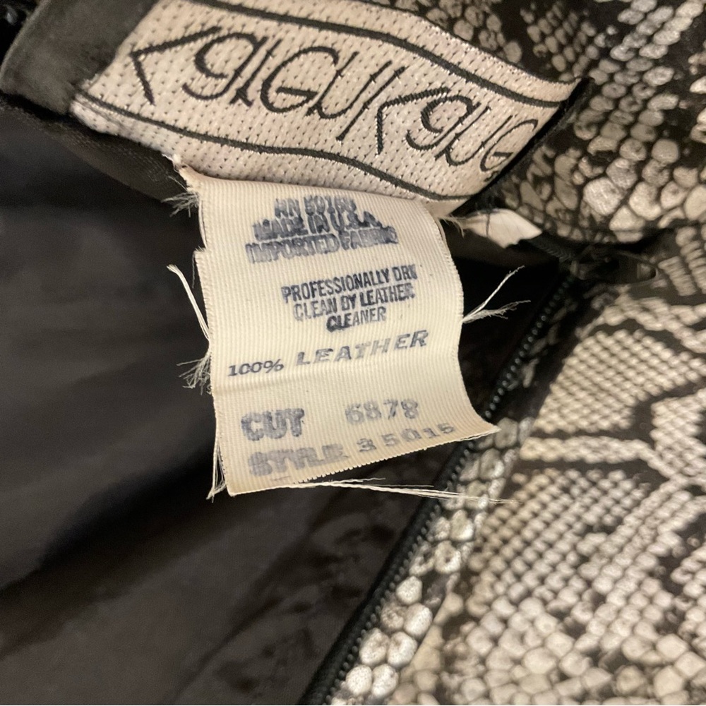 Vintage Karen Kane Leather Snakeprint Pencil Skirt Size S, EUC - Picture 5 of 5